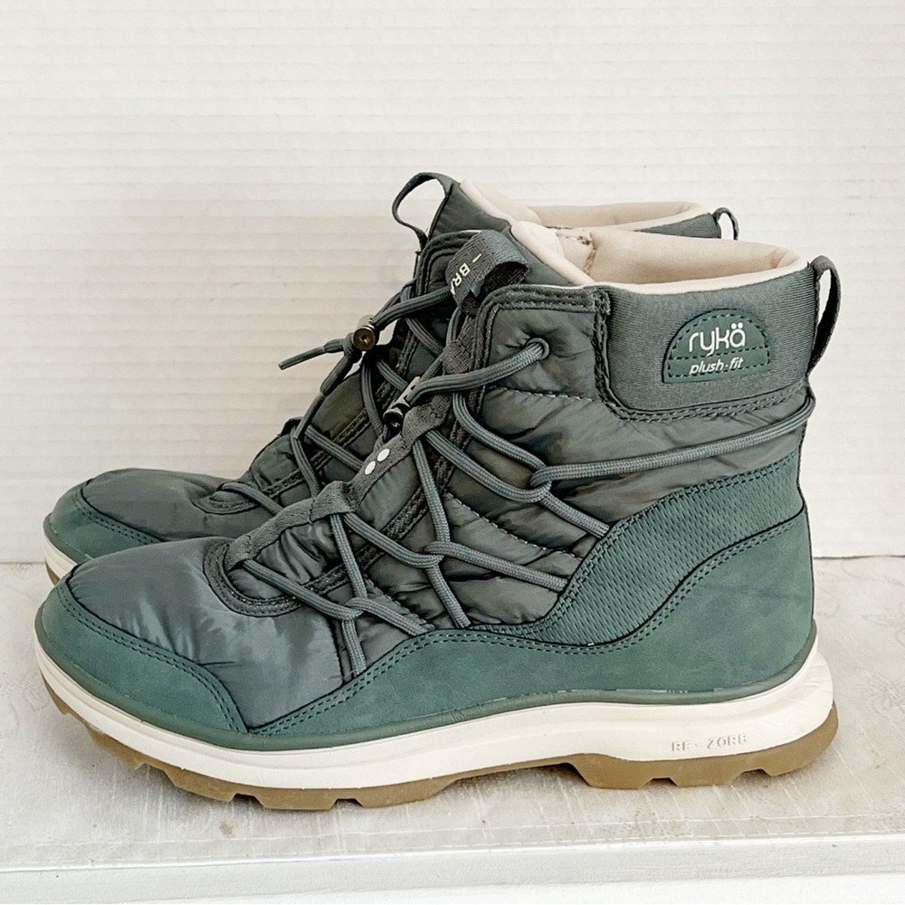 Ryka Brae Womens Teal Water Repellent Puffer Winter Boots Sz 7